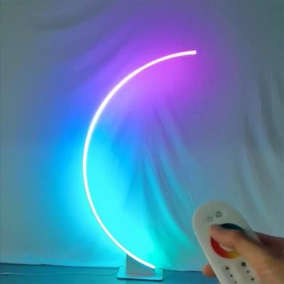 China MTF RGB modern creative living room floor lamp Nordic simple personality magic color moon floor lamp living room LED floor lamp for sale