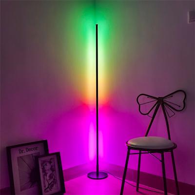 China New Modern MTF 2021 Modern Bedroom Heat Led Smallest RGB+APP Single Adjustable Min Bracket Corner Floor Light Floor Lamp for sale