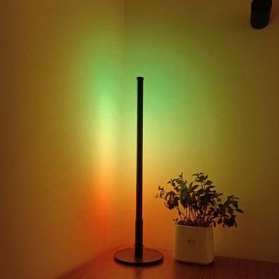 China Wholesale Modern Simple Aluminum Round Bedside Base Led Lamps Dimmable Minimalist Home Decor RGB Desk Vertical Table Lamp for sale