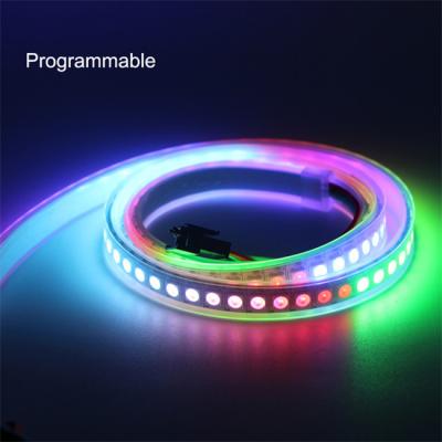 China Warehouse Ws2812B RGB Programmable Led Strip Light 5050 5V Remote Control 60 Led 144 Pixel Flexible Strip for sale