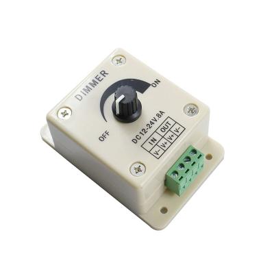 China DC12-24V Small Manual Rheostat Switch 8A Color Button Rheostat 1 Channel Single Manual Rheostat Switch Led Dimmer Controller 127*127*27mm for sale