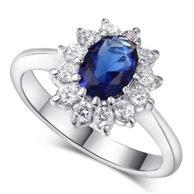 China Custom Classic CZ Natural Gemstone Design Wedding Rings Women Handmade Rings for sale