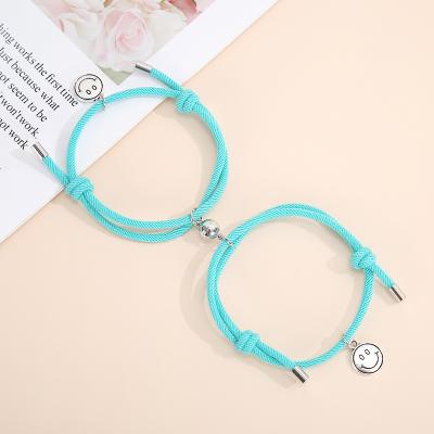 China Handwoven Bracelet Smiley Face Couple Straps New FASHIONABLE Magnet Bracelet for sale