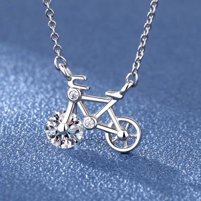 China Amazon Bicycle Necklace Women's Necklace 925 High Quality Fashion Diamond Necklace Hot Selling Elegant Fashion for sale