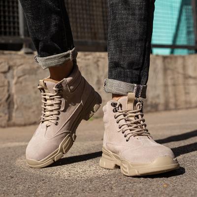 China Insulative cow suede outsole army boot woodland leather rubber safety shoes for men for sale