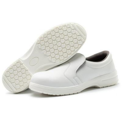 China ESD breathable white safety shoes with steel toe, anti static shoes, cleanroom food industry oil slip resistant white shoes for sale