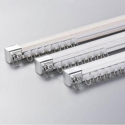 China Top Montage Aluminium Alloy Scalable Curtain Tracks voor hedendaagse huisversiering Te koop