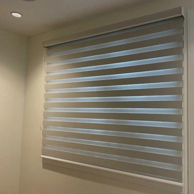 China Living Room Customized Polyester Blackout Motorized Zebra Roller Blinds for Household for sale