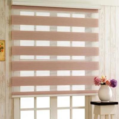 China Contemporary Design Style Motorized Blackout Polyester Zebra Blinds for Indoor/Outdoor for sale