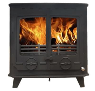 China High Capacity Home Cheap Firewood Steel Double Doors Heaters Wood Burning Stove for sale