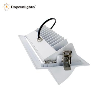 China Modern Rectangular Recessed Adjustable 40W Led Ceiling Down Light for sale