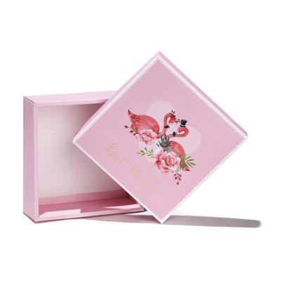 China Recyclable Factory Logo Design Recycled Material Pink Art Paper Board Matt Lamination High Quality Printing Custom Gray Box for sale