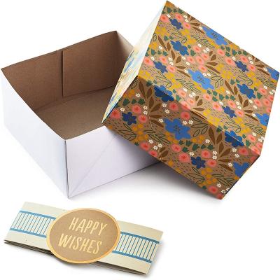 China Recyclable Flower Soap Holder Candy Chocolate Handmade Paper Gift Box Packaging Box Suitable for Wedding Birthday Soap Making Supplies for sale