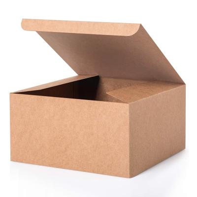 China Recyclable brown custom make box / kraft paper skin care product packaging box goodie bag for sale