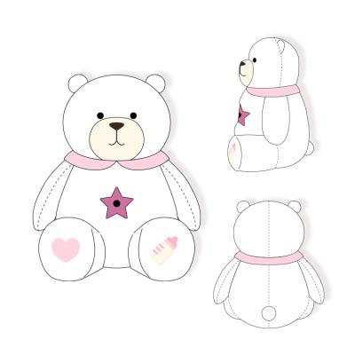 China Baby Accompany Music Doll Sky Lamp Star Light Plush Teddy Bear Star Toy Custom Cute Animal LED Projector for sale