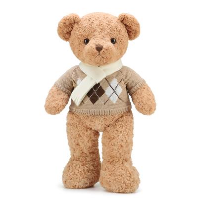 China Pretty Gift New Design Can Customize Scarf Sweater Teddy Bear Plush Doll Children's Favorite Bear Toy Gift for sale