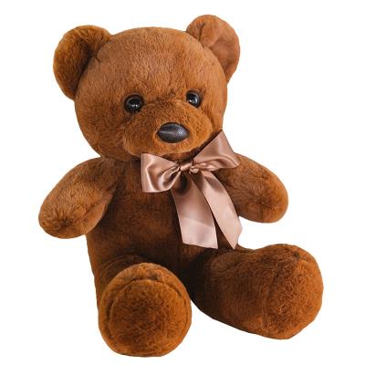 China Custom Silk Teddy Bear Plush Toy Cute Newborn Gift Newborn Gift Bear Silky Bear Plush Toy Scarf Companion Toy Doll for sale