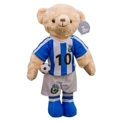 China High Quality Branding Party Supplies World Cup Football Events Celebrate Custom Jersey Teddy Bear Plush Toy Doll for sale