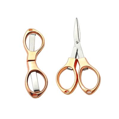 China Office Home Sewing Folding Scissors School Office Fabric New Design Travel Fabric Kids Stationary Scissors Students Scissors for sale