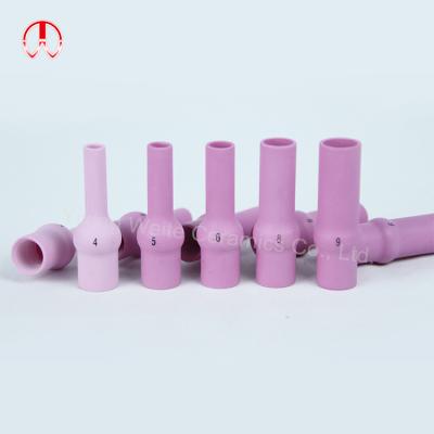 China CAT Welding Consumables Ceramic Welding Nozzle For CAT wp-9/24 Torch Parts Argon Alumina Ceramic Welding Nozzle for sale