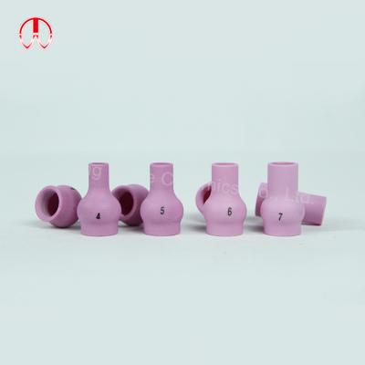 China Work Cat Welding Consumables Ceramic Welding Nozzle For Cat wp-9/23 Torch Parts Argon Alumina Ceramic Welding Nozzle for sale