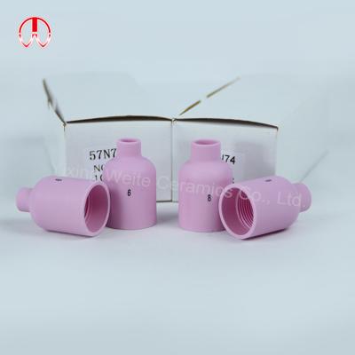 China CAT wp-17/18-26 Ceramic Welding Consumables Welding Nozzle for CAT wp-17/18-26 Torch Parts Argon Alumina Welding Ceramic Welding Nozzle for sale