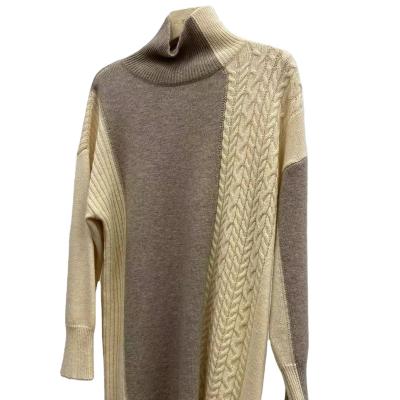 China Anti-wrinkle Factory Custom Wool Yarn Quilting Color Design Long Sleeve Women's Knitwear 100% for sale