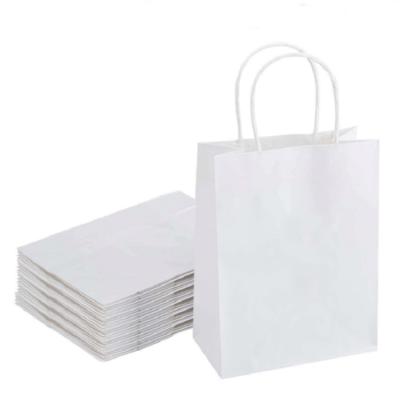 China Recyclable Professional Manufacturer Kraft Paper Packaging Bag White Food Packaging Takeout Bag for sale