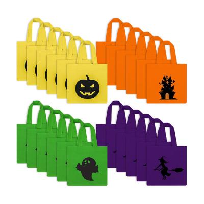 China Halloween Pumpkin Printing Color Tote Bag Large Capacity Recyclable Good Quality Nonwoven Shopping Bag for sale