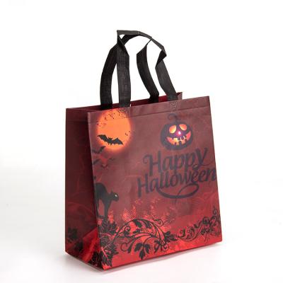 China Halloween Tote Bag Large Capacity Recyclable Hot-selling Oriented Nonwoven Hot Pressed Tote Bag for sale