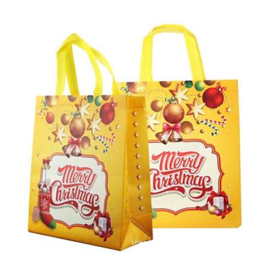 China China Recyclable Sales Nonwoven Shopping Bag Christmas Theme Gift Hot Pressing Shopping Bag for sale