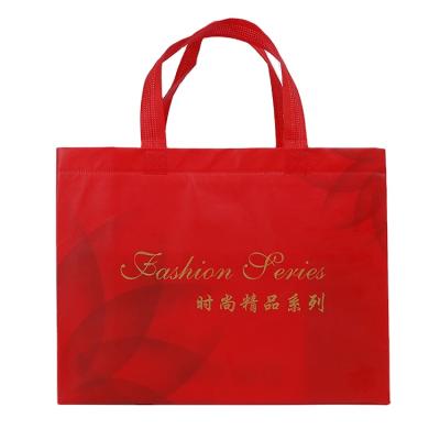 China Recyclable Cheap Large Capacity Gift Packaging Bag Nonwoven Hot Pressed Clothing Shopping Bag for sale