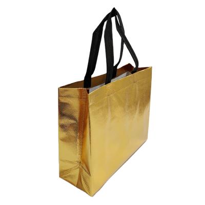 China New Fashion Clothing Shopping BIODEGRADABLE Tote Bag Gold Foil Nonwoven Tote Bag for sale