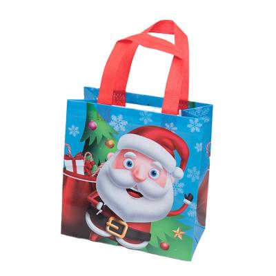 China Export quality cartoon printing christmas elk shopping bag recyclable environmental protection non-woven packaging bag for sale