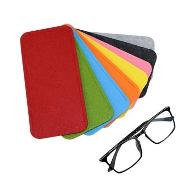 China Portable Women Men Pocket Glasses Reading Glasses Case Glass Felt Cloth Storage Glasses Sheath Eyewear Protector Pouch for sale