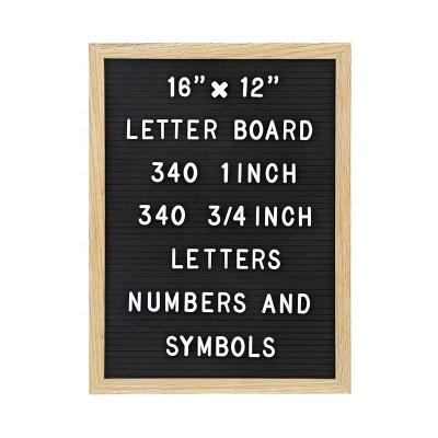 China Europe 2021 Free Sample New Black Changeable Wood Felt Letter Board With Low MOQ for sale