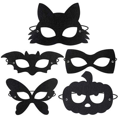 China Halloween Eco-friendly Material Eye Mask Felt Mysterious Attractive Half Face Mask Masquerade Mask For Cosplay Party Halloween Carnival for sale