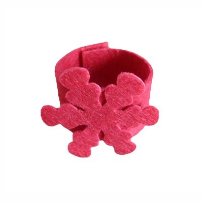 China Sustainable Christmas Snowflake Shaped Napkin Rings Cloth Napkin Loops High Quality Small Cool Wedding Party Event Table Decorations for sale