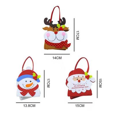 China Hot Selling Eco - Friendly Christmas Decoration Candy Bags Felt Christmas Gift Bags for sale