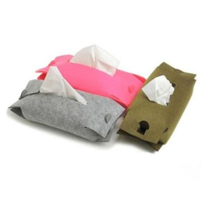 China CLASSIC Hot Sale Custom Printed Felt Tissue Box Holder For Paper Towel Storage Tissue Cover for sale