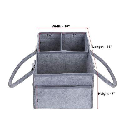 China Diaper Trolley Cloth Bag Organizer Good Quality Felt Baby Diaper Cart Organizer For Storage for sale