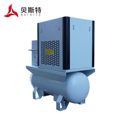 China Lubricated Compressor Screw Compressor With Dryer Air Tank Screw Air Compressor for sale