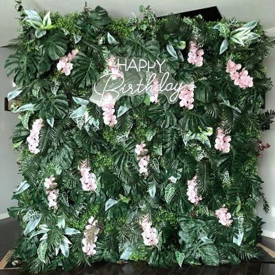 China Wedding decoration preface wedding green hedge wall backdrop greenery backdrop with flowers for party background decoration for sale