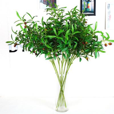 China Natural Wholesale Bulk Artificial Boxwood Outdoor Plants Touch UV Resistant Artificial Greenery OliveStems For Farm Garden Wedding for sale