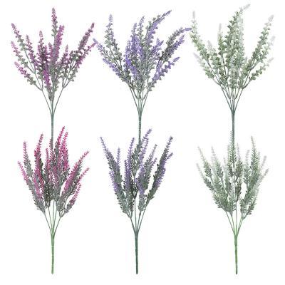 China Wedding Artificial UV Resistant Fake Bouquets Flower Decoration Simulation Lavender Lavender Plastic Lavender Plants For Garden Party Decor for sale