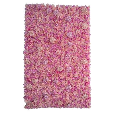 China Wedding Wholesale Artificial Flower Mat For Customized Flower Wall New Design Backdrop Wedding Flower Wall Decoration for sale