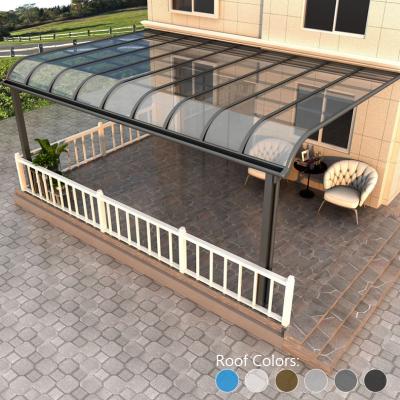 China Polycarbonate Anti-UV Resistant Roof Snow Canopy Tent Wholesale Price Backyard Aluminum Patio Cover Tent for sale