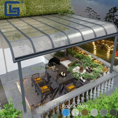 China Rain Cover Anti-UV Canopy Canopy Tent Patio Structure Garden Shed Patio Cover Aluminum Deck Roof Tent for sale