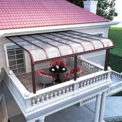 China Waterproof Anti-UV Protective Polycarbonate UV Canopy Canopy Garden Tent Patio Cover Aluminum Awning for sale