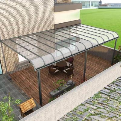 China Customized Aluminum Patio Tent Canopy UV Protection Polycarbonate Sheet Windproof Cover Aluminum Tents for sale